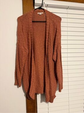 American Eagle Outfitters Open-Front Rust Orange Knit Cardigan size Medium